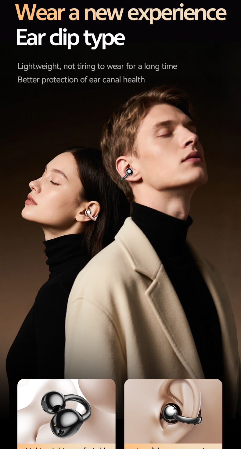 M110 AI Real-time Translation OWS Clip Type Not In Ear Bone Conduction Intelligent Bluetooth Headset_voghion.com