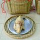 Traditional Bamboo Wraft Basket Wedding Festive Worshiping Bamboo Basket Thickened Top Layer Bamboo Skin Bamboo Products with Lid Storage Basket Pole