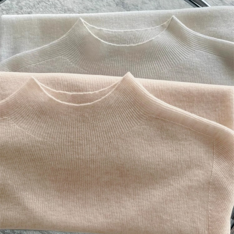 European-Style Gentle and Soft Knit Sweater for Women, Half-High Collar, High-End Wool Base Layer, Lazy Style Inner Wear, Mid-Collar Sweater European-Style Gentle and Soft Knit Sweater for Women, Half-High Collar, High-End Wool Base Layer, Lazy Style Inner Wear, Mid-Collar Sweater