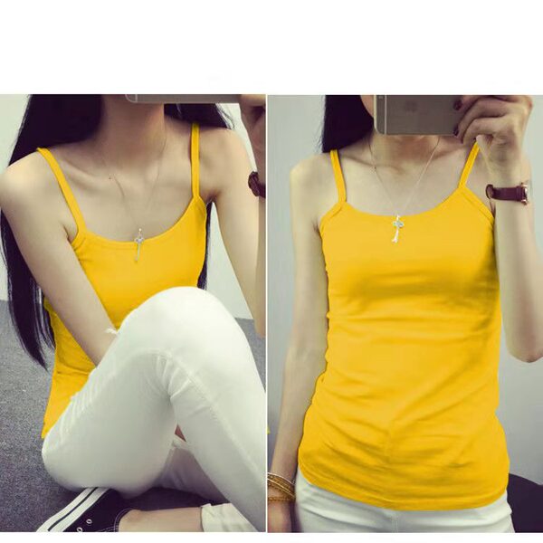 solid color fitted summer base body-friendly tank top for students