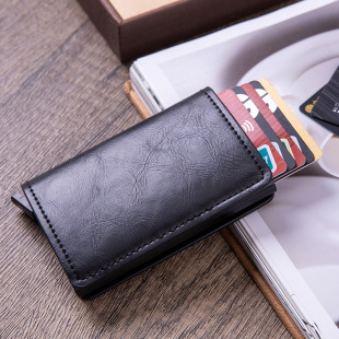 Wholesale Card Box Metal Card Bag Credit Card Box Creative Anti-theft Brush Automatic Card Bag Card Box Business Metal Bank