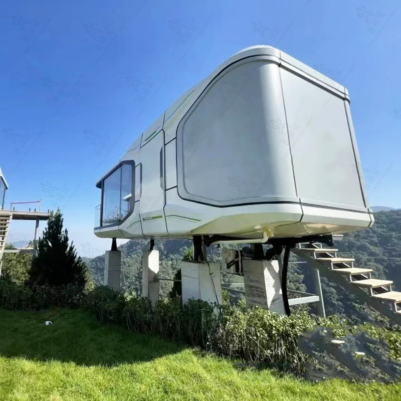 Aislamiento térmico, impermeable, a prueba de humedad y fuerte anti-sísmico exterior futuro cabina B & B hecho a mano de lujo salvaje camping Villa