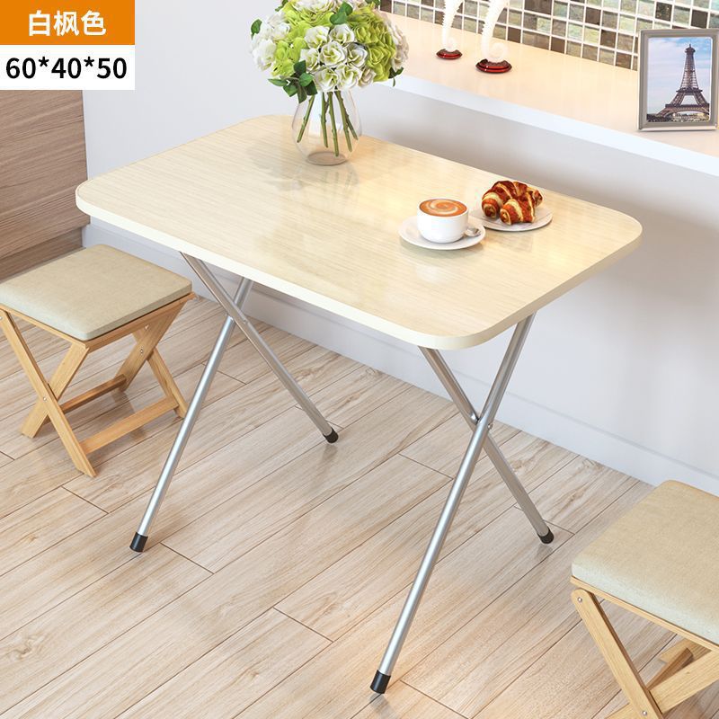 Mesa plegable, mesa de comedor, mesa de comedor, dormitorio portátil, mesa de comedor pequeña, simple para el hogar, de pie en el lado, tipo de casa pequeña