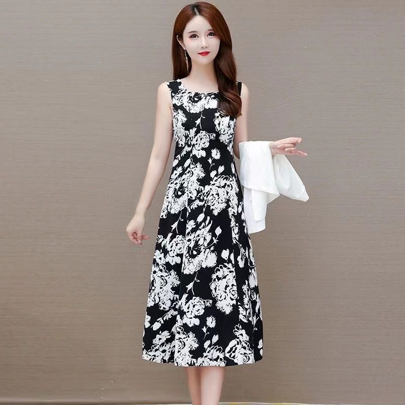 Fashion two-piece suit dress 2024 Spring and Autumn new suit small suit chiffon floral vest skirt