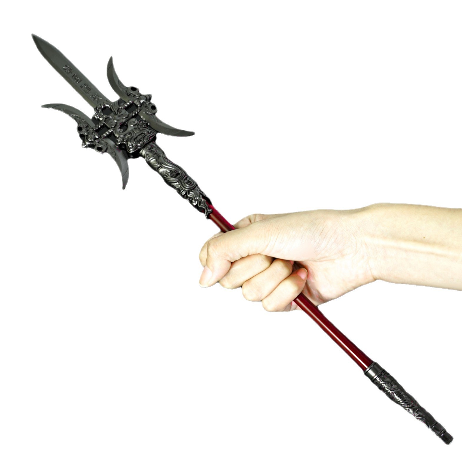 전국 신의 도끼 삼국지 살인 이티안 검 기린 활 방천 도장 도끼 주변 활과 화살 세트 금속 모델 무기