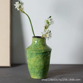 景德镇新中式陶瓷小花瓶客厅家居茶几桌面插花摆件复古花瓶装饰品
