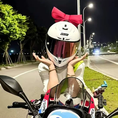 motorcycle decorations removable Little | Motosiklet dəbilqələri - free-size-bright-rose-bow-single-layer