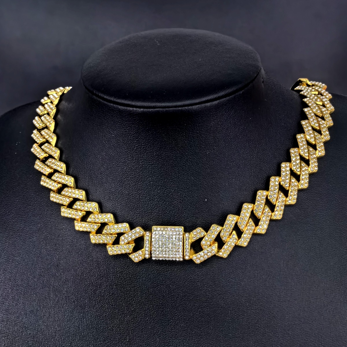 500g Weight Zircon Inlay Material Necklace Classification Alloy Chain Material 1 Piece Quantity Street Occasion Alloy Material Geometric Pattern Men's Gender Inlay Design Hip-Hop, Retro Style Hip-Hop Retro Geometric Alloy Inlay Zircon Men's Necklace 4