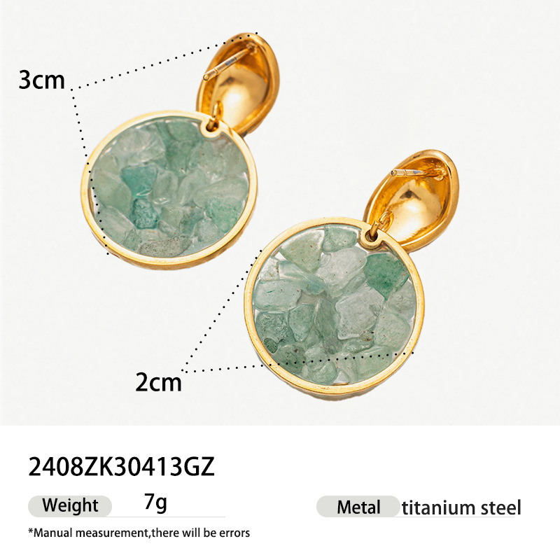 Taina pendientes de resina de piedra natural ojo de tigre pendientes de piedra de nicho femenino diseño pendientes de cristal diamantes estilo europeo y americano