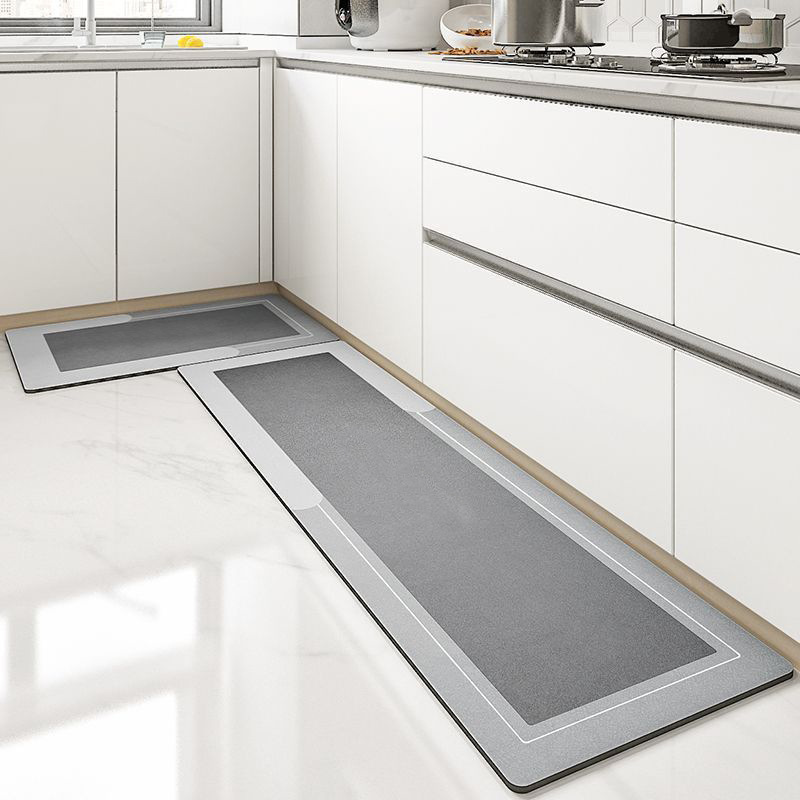 Temu Simple Kitchen Floor Mat Two-Piece Set Absorbs Water and Oil, Easy to Care for Carpet Floor Mat, Stain-Resistant Entrance Door Mat
