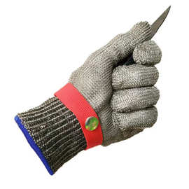 现货5级防割手套批发出口亚马逊钢丝手套屠宰切割电焊316不锈钢