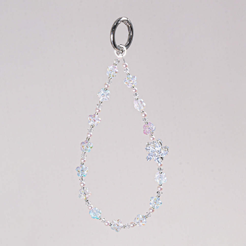 30 glaseados de azúcar, flores transparentes de color mágico, pequeñas flores de cerezo con cuentas, accesorios colgantes de cadena de teléfono móvil de bricolaje, cuentas de resina al por mayor