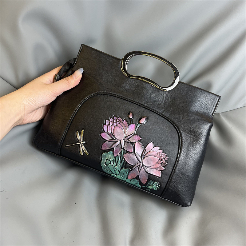 Nuevo bolso de mujer chino textura de gran capacidad 2024 nuevo bolso de madres de mediana edad atmósfera retro cheongsam bolso de hombro
