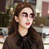 2024 source factory cargo new sunglasses female polygon crystal cut edge round face is thin star net red sunglasses