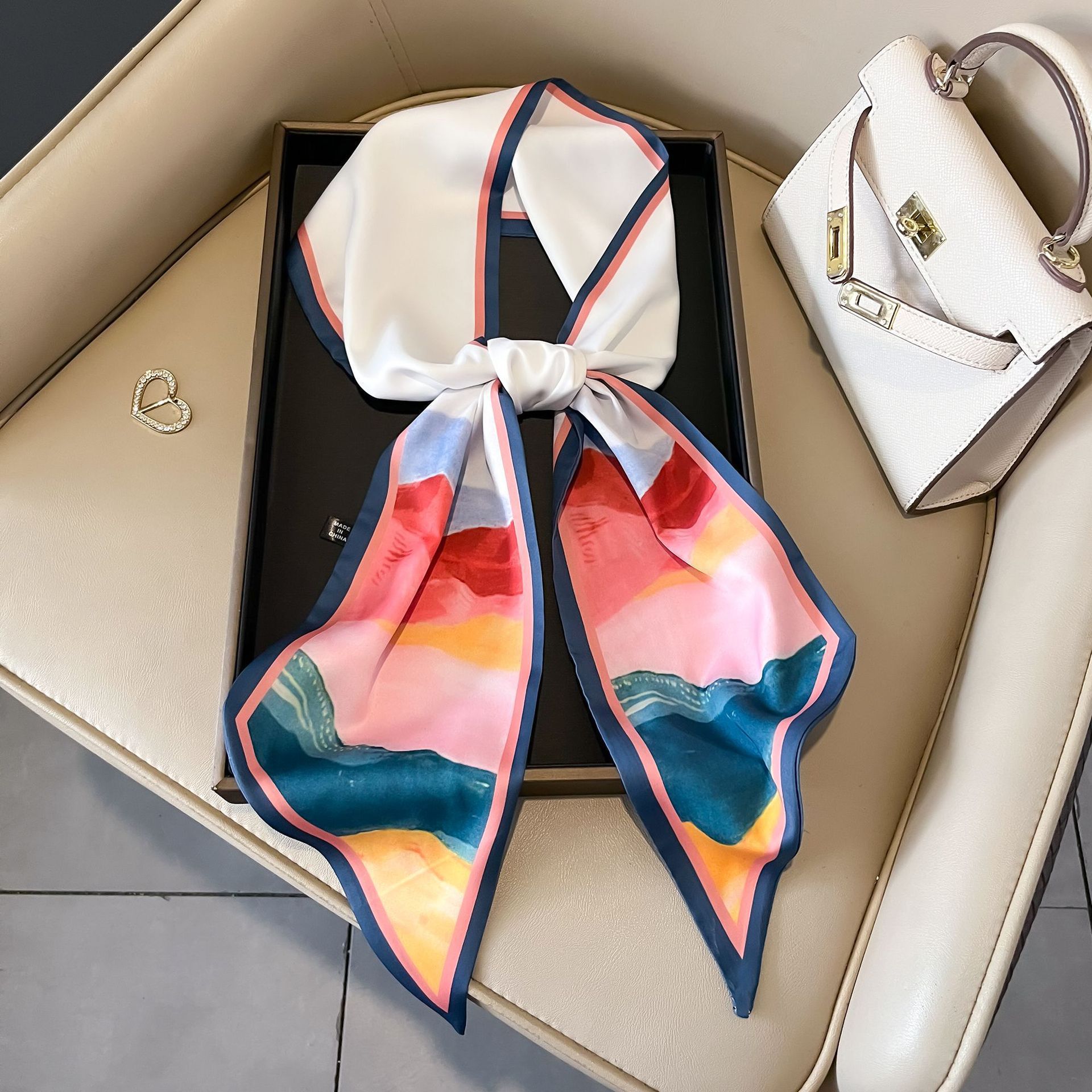 Nuevo caju pequeño cinturón de bufandas onduladas caju multifuncional cinturón de pelo de alta calidad bufandas profesionales