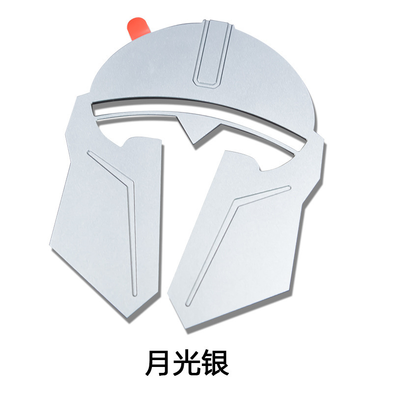 Suitable for Tesla's New Model 3/Y/Yl the Mandalorian Aluminum Alloy Metal Car Logo