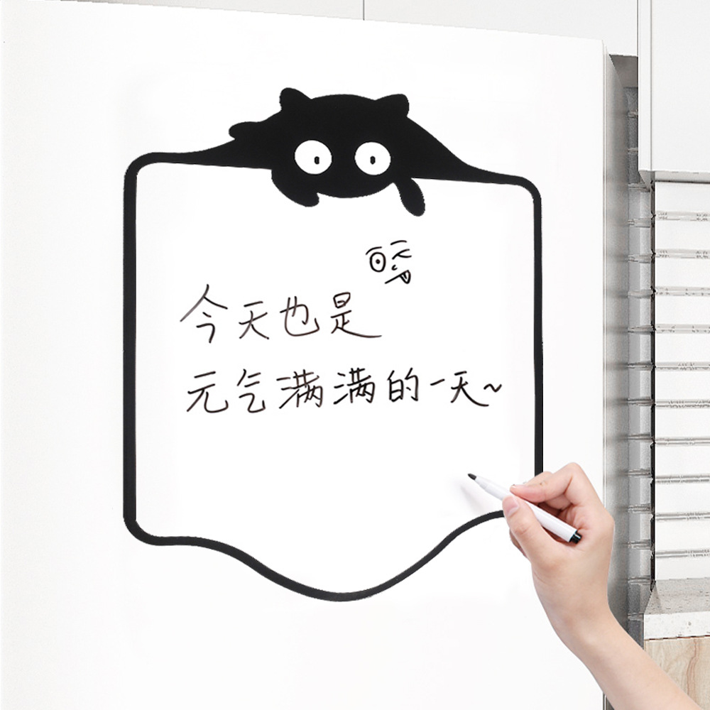 Erasable Writing Refrigerator Magnet Message Board Blackboard Sticker Magnetic Writing Board Refrigerator Stickers Decorative Personalized Creative Memo Stickers