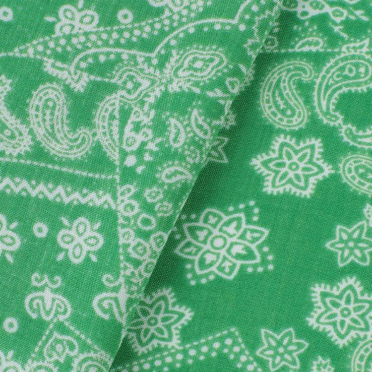 Nueva promoción 100% rayon 45s 100gsm hawaiano abstracto tela impresa de rayon