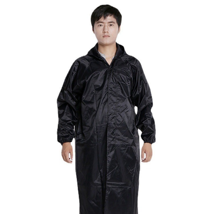 Impermeable de tela Oxford larga integrada de cuerpo entero de una pieza, impermeable de montaña al aire libre para evitar tormentas