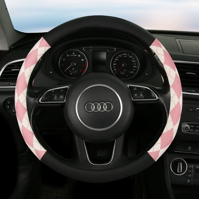 Factory direct car steering wheel Steering wheel cover - round-black-powder-38cm
