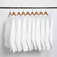 Factory Straight Hair Heavy Cotton Long-sleeved T-shirt Women's Unisex Solid Color White Round Neck Loose All-match Base Shirt