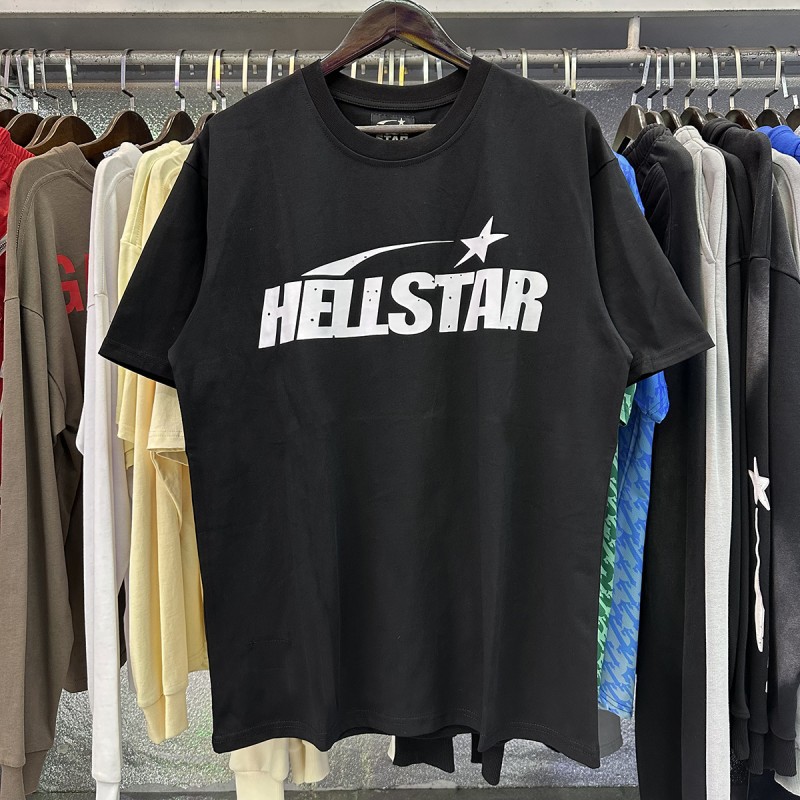 【Impresión Digital】Camiseta de manga corta informal y versátil Hell Star, éxito de ventas transfronterizo, conjunto de pantalones cortos para parejas, entrega rápida