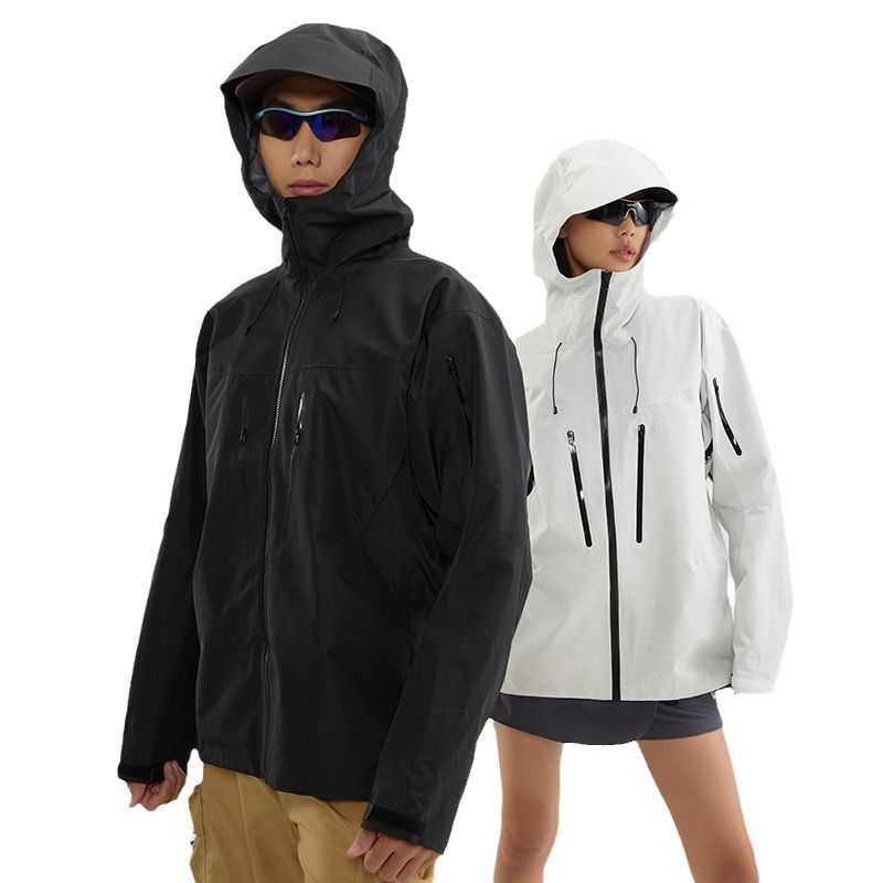 Bird Family Mismo estilo completamente sellado en caliente para hombres y mujeres ropa de montañismo al aire libre Chaqueta de plumón de tres a prueba de explosiones Chaqueta de caparazón duro con capucha