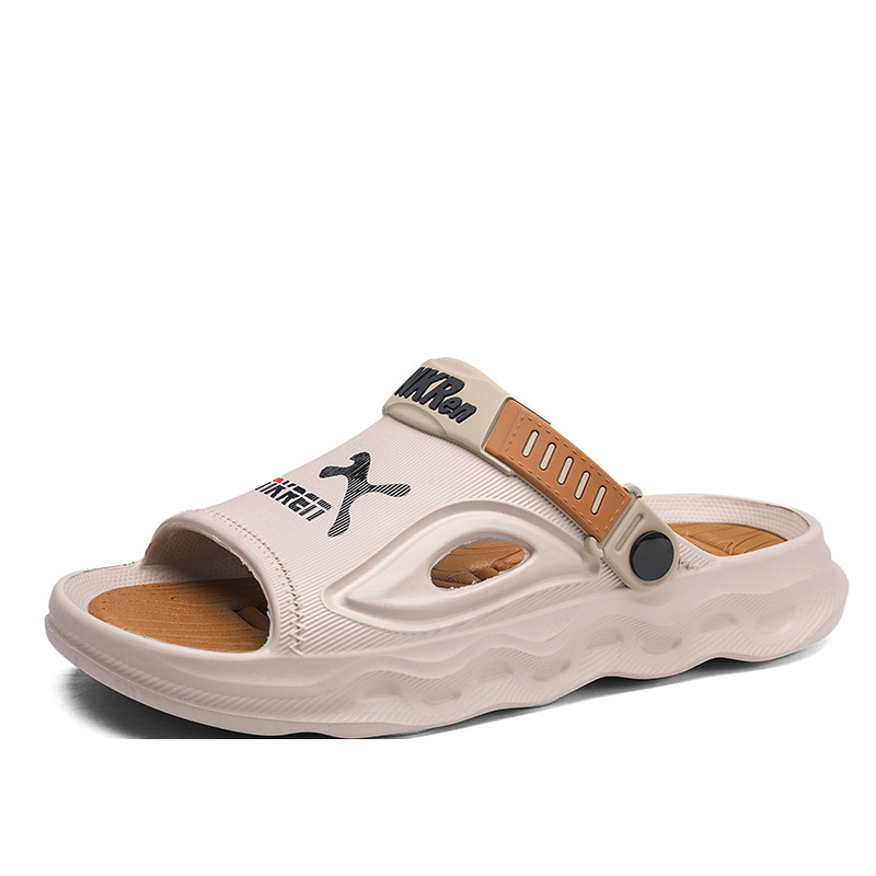 Sandalias de verano para hombres, antideslizantes y desodorantes, talla grande 46, sensación de pisar mierda, deportes juveniles, conducción, zapatillas de playa de doble uso