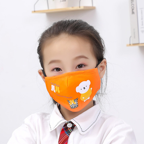 春夏儿童卡通印花棉布折叠  送2片含熔喷雾霾PM2.5过滤片