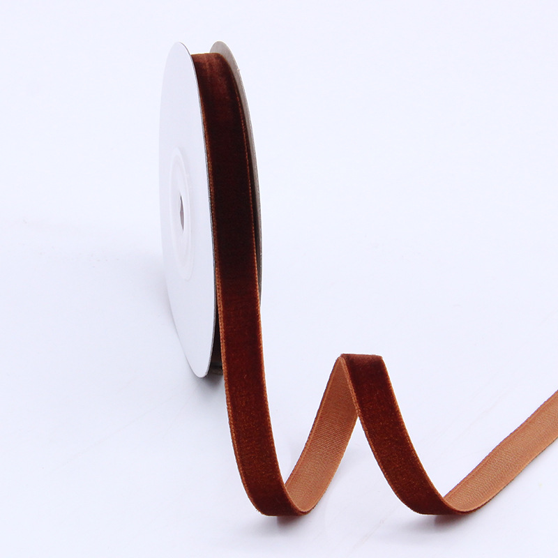 1cm 커피 색상 5야드/롤