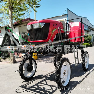 700L50马力四轮打药机 水旱两用喷杆喷雾机 乘坐式高架喷药机科瑞