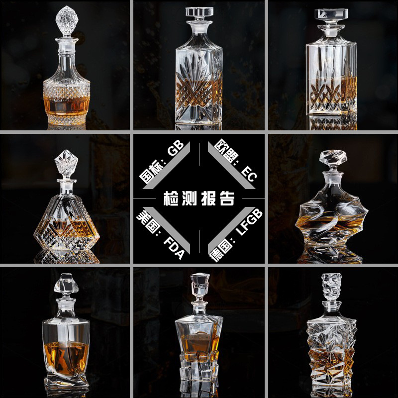 Botellas de vino de cristal transfronterizas directas de fábrica botellas de whisky europeas botellas de licores extranjeros botellas de vino blanco XO