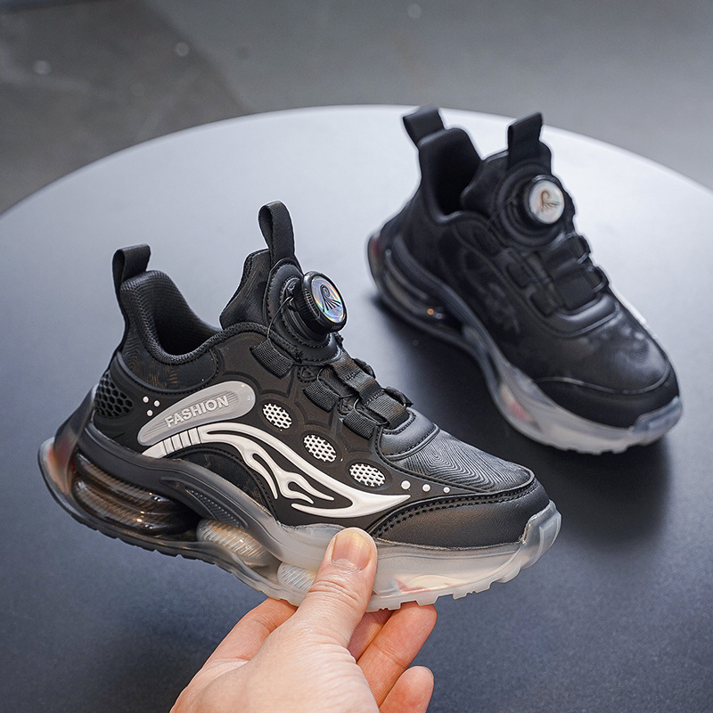 2025 zapatos deportivos de moda para niños primavera y otoño nuevos zapatos de cuero calientes para estudiantes de primaria zapatos de baloncesto para niños