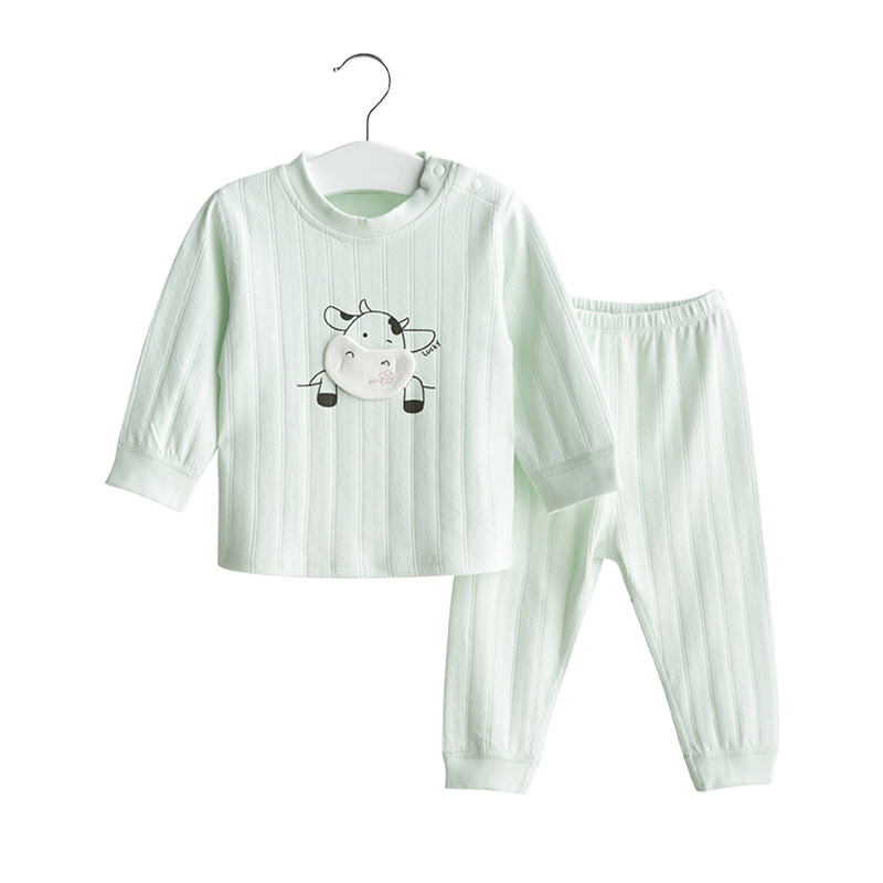 Conjunto de ropa interior para niños para primavera, otoño e invierno, ropa sin costuras de algodón puro para niños y niñas, estilos finos separados, camisetas y pantalones térmicos para bebés.