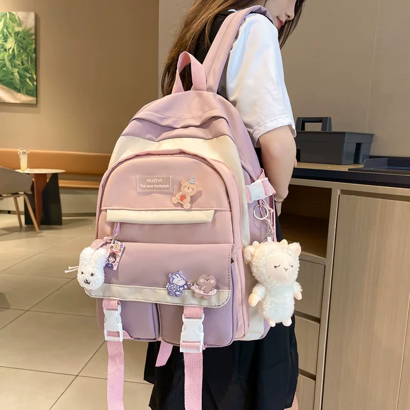 Backpack, brand capacious shoulder bag, Korean style, for secondary school