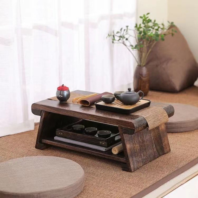 木の畳の窓の小さいテーブルの茶台の日本式のオンドルのいくつかのベランダのテーブルのお茶のいくつかの家庭用の小さいお茶のテーブルの折り畳みのテーブル|undefined