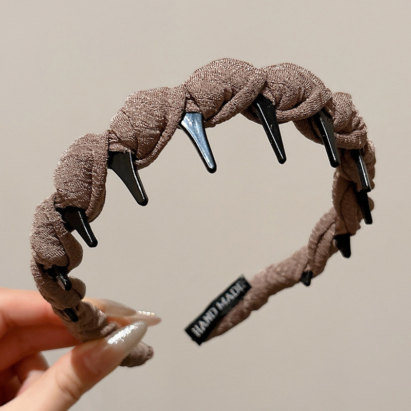 Diamond Louis París princesa banda de cabello 2025 nuevo pequeño viento fragante cráneo alto con dientes banda de cabello antideslizante tarjeta de cabello