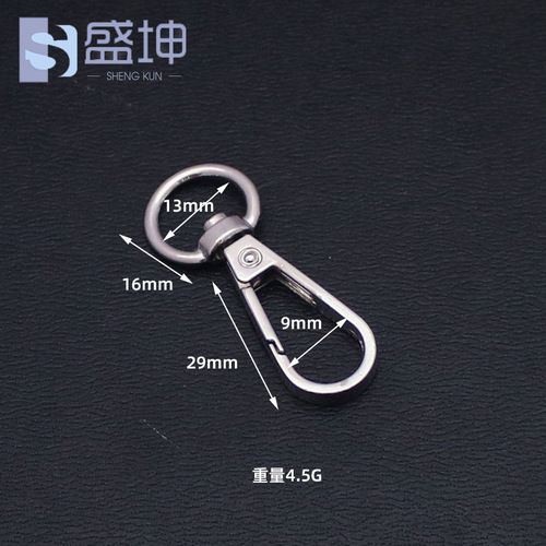 Wholesale 4mm Round Head Plate Alloy Dog Chain Buckle Bag Hardware Accessory Strap Hook Buckle