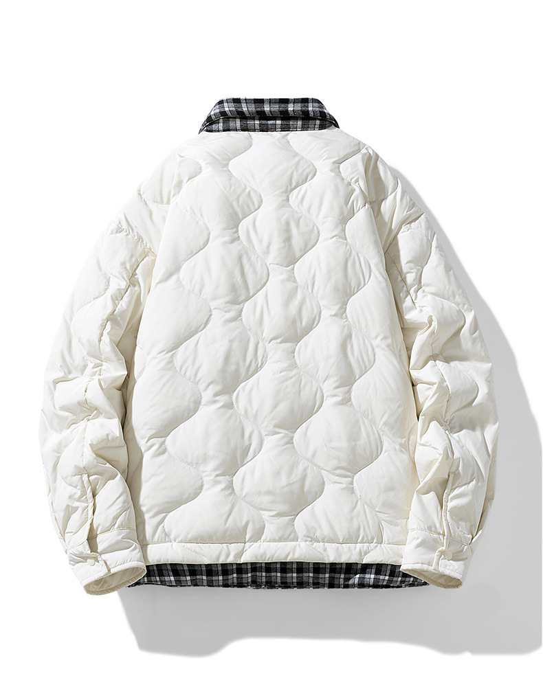 Herrenjacke Für Den Winter Mit Hemdkragen Aus Baumwolle Seide_voghion.com