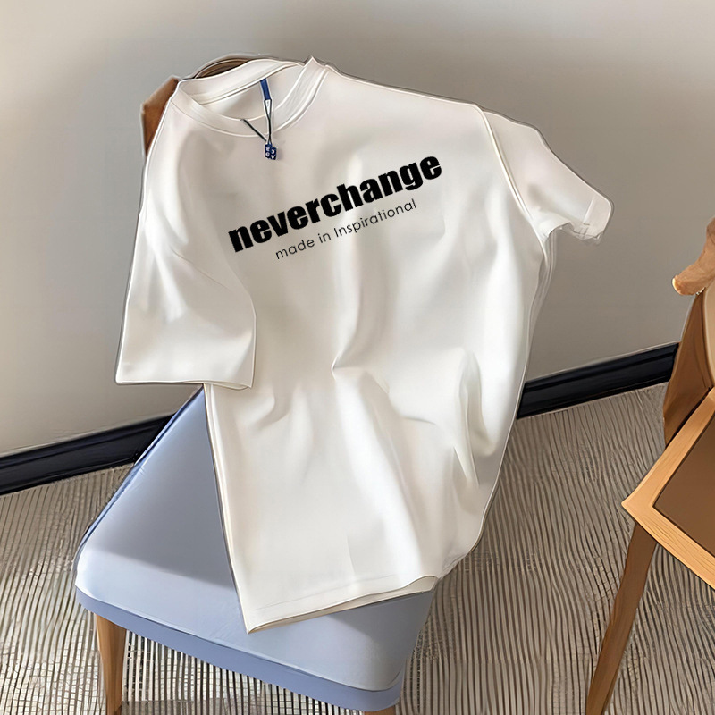 Brand Withdrawal Cabinet Short Sleeve 260g Heavy Cotton Change Printed T-Shirt Summer Loose Half Sleeve for Men and Women Brand Withdrawal Cabinet Short Sleeve 260g Heavy Cotton Change Printed T-Shirt Summer Loose Half Sleeve for Men and Women