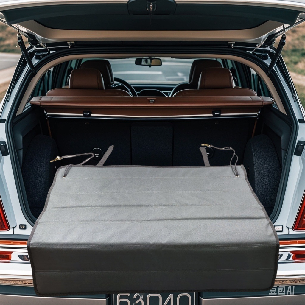 Universal car accessories trunk anti-dirt mat, foldable bumper protection anti-collision pad, 41" waterproof rear trunk mat