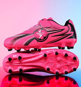 Zapatillas de Fútbol con Tacos para Niños de Cuero Artificial Ligeras con Cierre Adhesivo