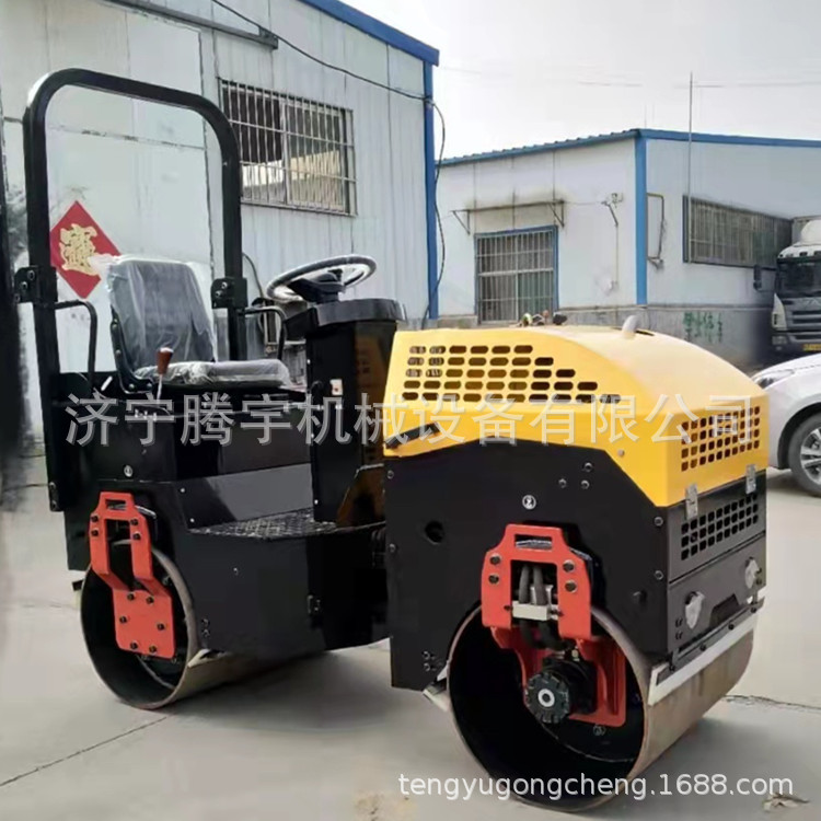 厂家批发1吨双钢轮振动压路机 全液压柴油压道机 路面压土机