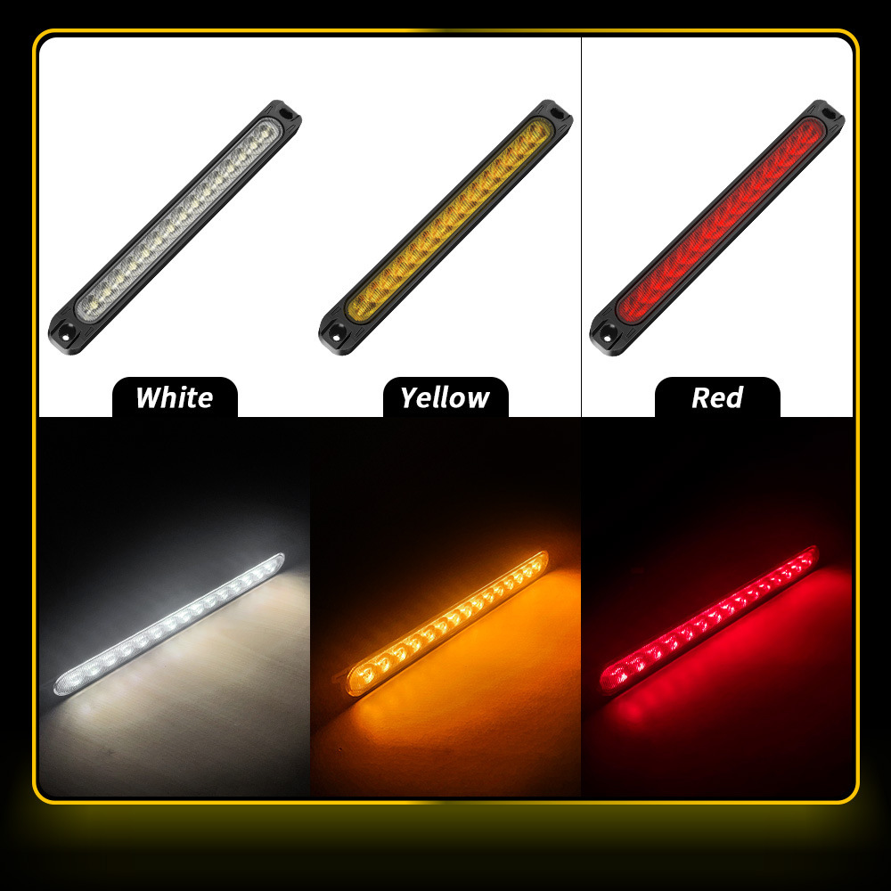 High Brake Light Tail Light Car Truck Truck Trailer 12V24V Universal 15Led Flash Light Running Water Light