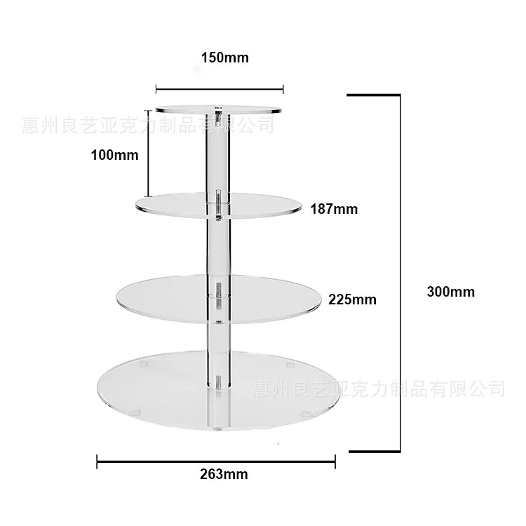 跨境亚克力展示架桌面蛋糕多层置物架透明有机玻璃陈列展示架