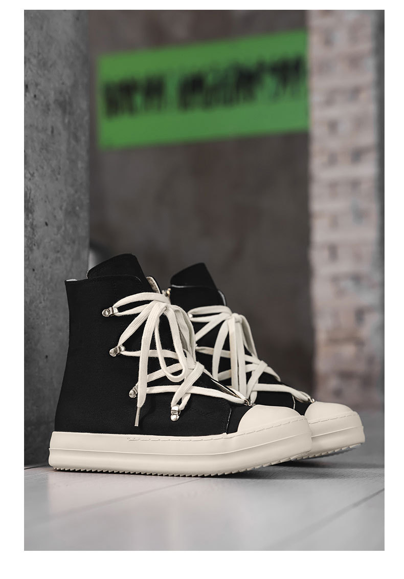 Sneakers alte in pelle da uomo con design a stella_voghion.com