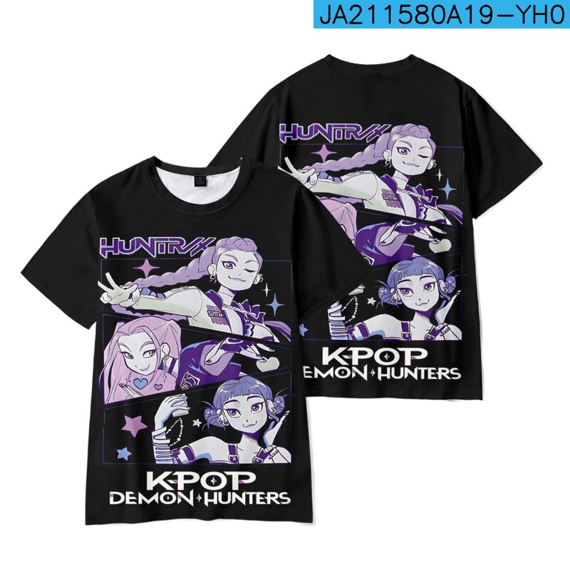3D新品电影KPop Demon Hunters猎魔女团印花短袖T恤印花成人童装|undefined
