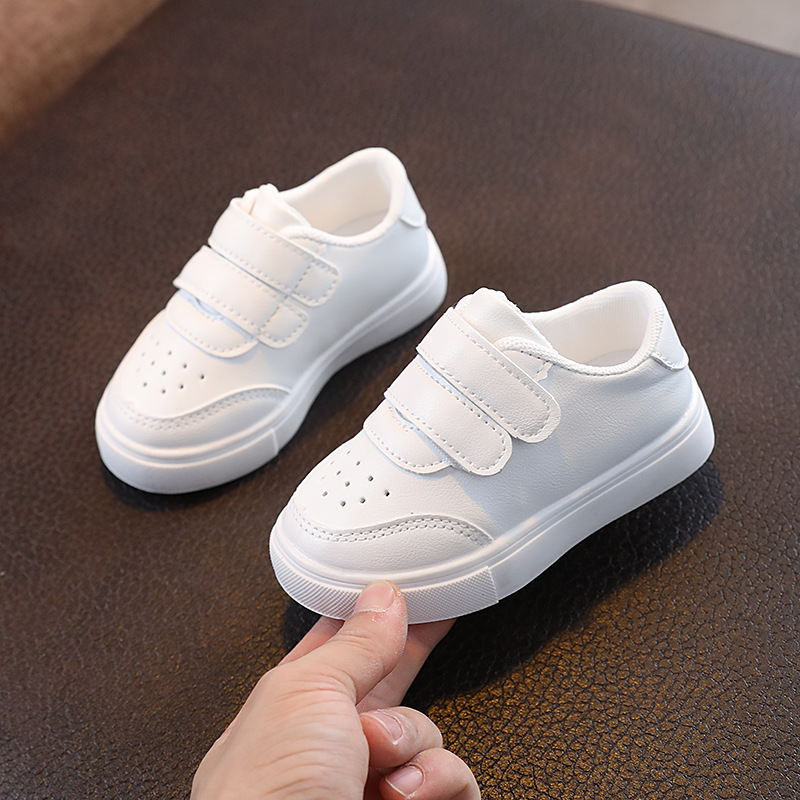 Autumn children's white sneakers