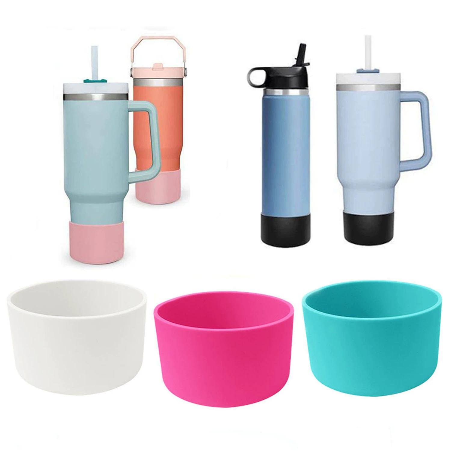 Подходит для чашки для воды Stanley, автомобильной крышки для чашки для льда, силиконовой крышки для чашки-термоса, противоскользящей и устойчивой к высоким температурам крышки для космической чашки