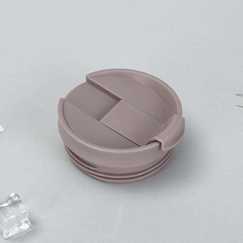 シンプルでクリエイティブなアイスバーカップ蓋、密閉漏れ防止プラスチックフリップ蓋、車用ポータブルカーカップストロー蓋卸売|undefined